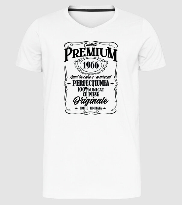 calitate premium -1966 - anul în care s-a născut - perfecțiunea - 100% unicat, cu piese originale, ediție limitată model alb pe tricou