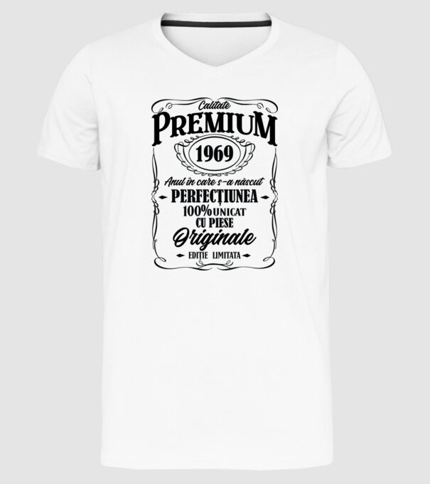 calitate premium -1969 - anul în care s-a născut - perfecțiunea - 100% unicat, cu piese originale, ediție limitată model alb pe tricou