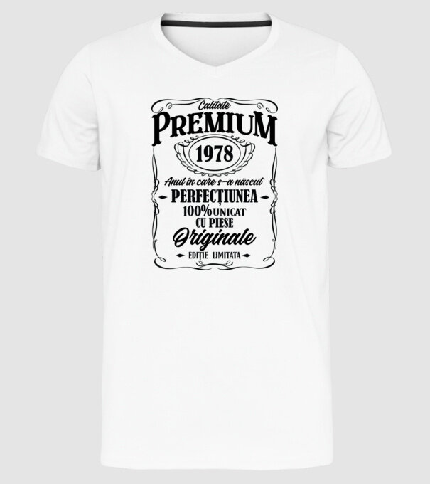 calitate premium -1978 - anul în care s-a născut - perfecțiunea - 100% unicat, cu piese originale, ediție limitată model alb pe tricou