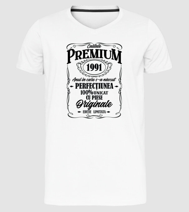 calitate premium -1991 - anul în care s-a născut - perfecțiunea - 100% unicat, cu piese originale, ediție limitată model alb pe tricou