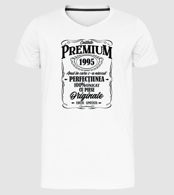 calitate premium -1995 - anul în care s-a născut - perfecțiunea - 100% unicat, cu piese originale, ediție limitată model alb pe tricou