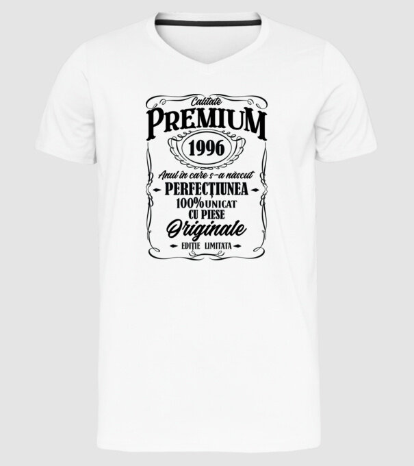 calitate premium -1996 - anul în care s-a născut - perfecțiunea - 100% unicat, cu piese originale, ediție limitată model alb pe tricou