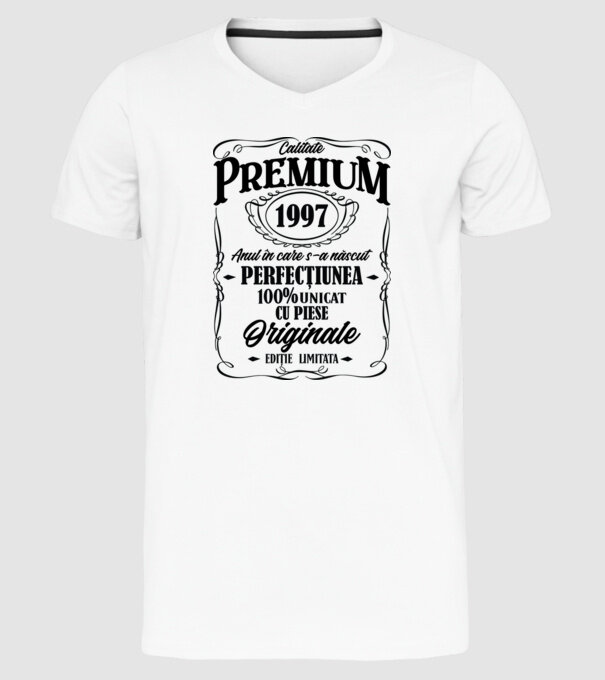 calitate premium -1997 - anul în care s-a născut - perfecțiunea - 100% unicat, cu piese originale, ediție limitată model alb pe tricou