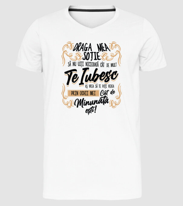 Cât de minunată ești model alb pe tricou