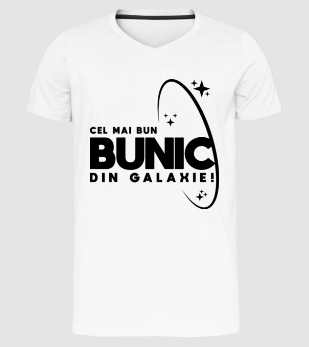 Cel mai bun bunic din Galaxie! model alb pe tricou