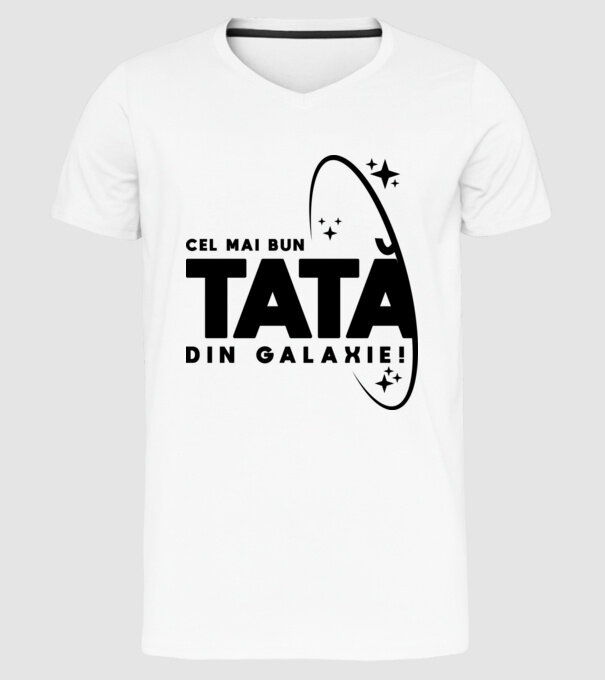 Cel mai bun tată din Galaxie! model alb pe tricou