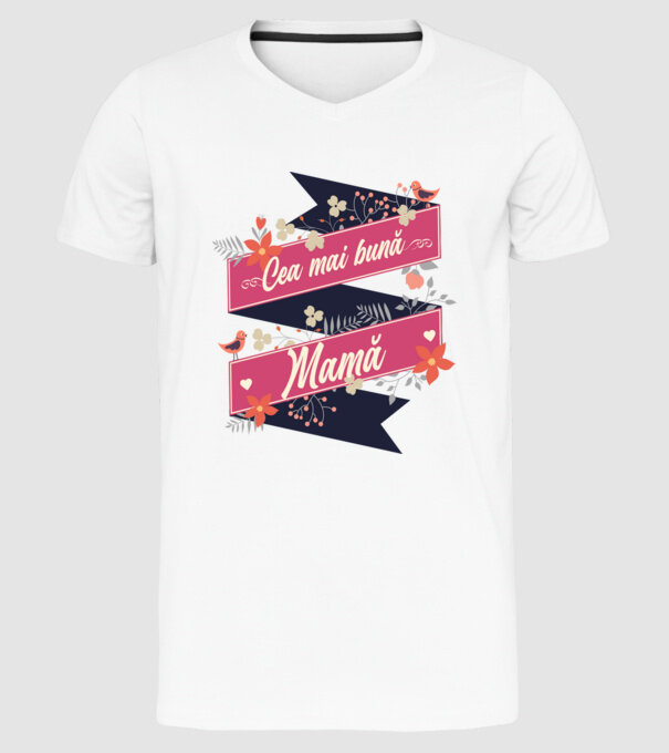 Cea mai bună mamă model alb pe tricou