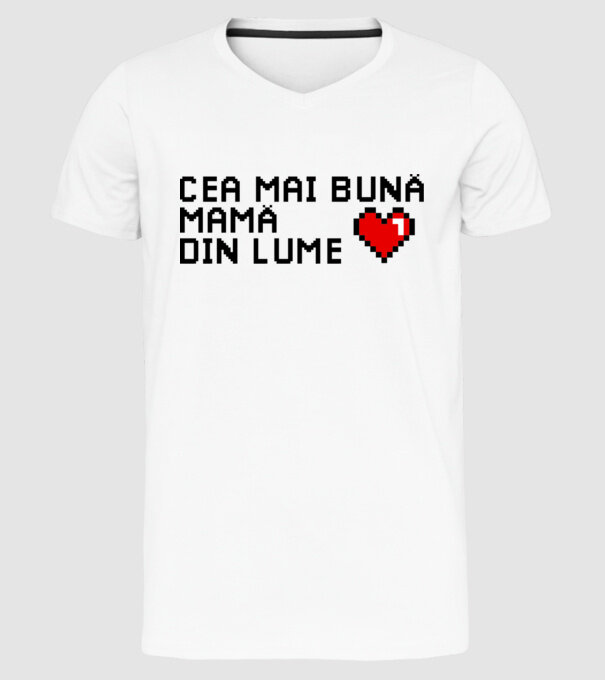cea mai bună mamă din lume model alb pe tricou
