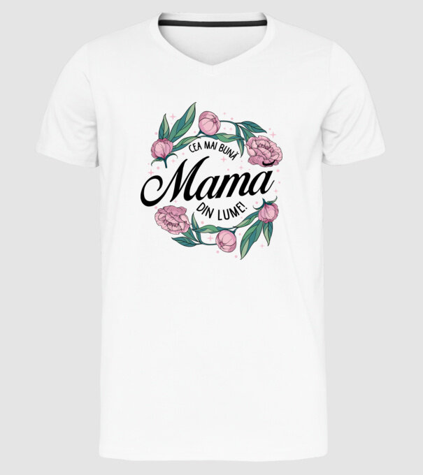 Cea mai bună mamă din lume model alb pe tricou