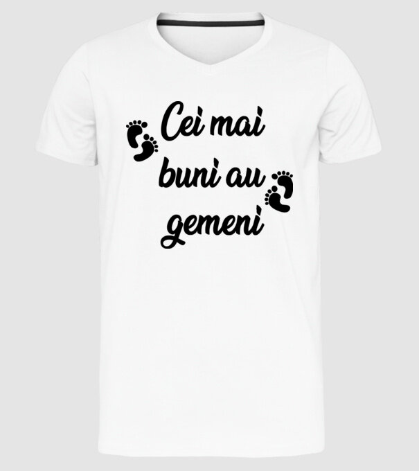Cei mai buni au gemeni model alb pe tricou