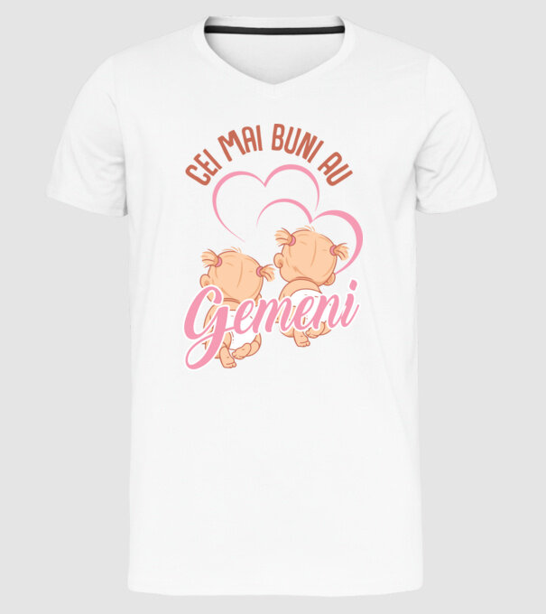 Cei mai buni au gemeni model alb pe tricou