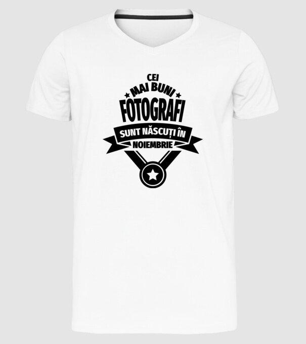 Cei mai buni fotografi sunt născuți în noiembrie model alb pe tricou