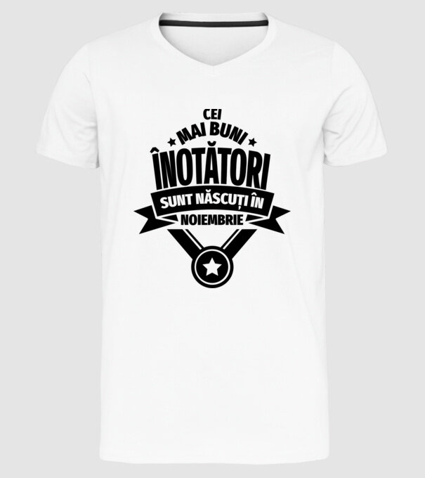 Cei mai buni înotători sunt născuți în Noiembrie model alb pe tricou