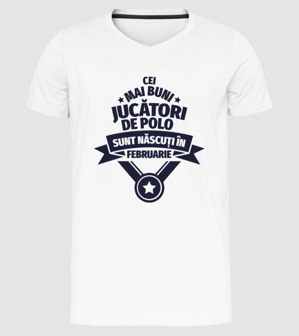 Cei mai buni jucători de polo sunt născuți în Februarie model alb pe tricou