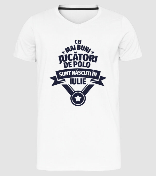 Cei mai buni jucători de polo sunt născuți în Iulie model alb pe tricou