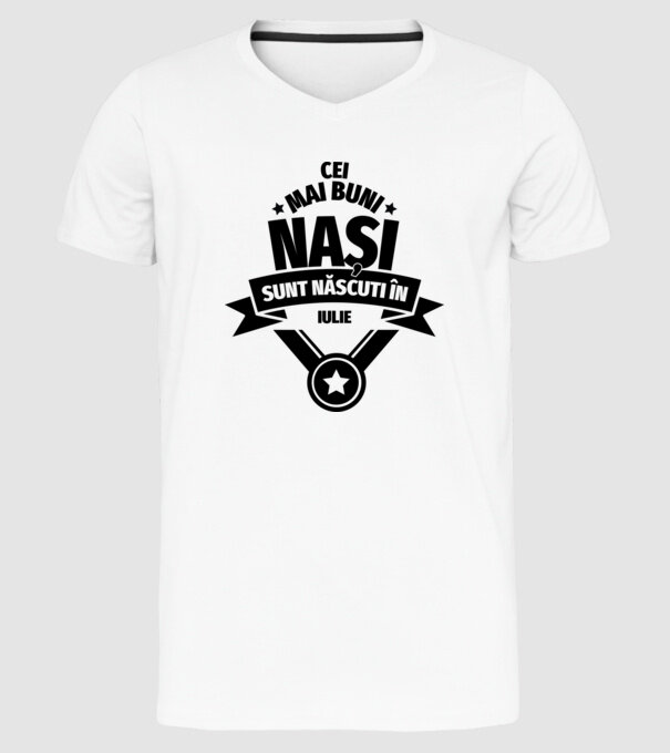 Cei mai buni nași sunt născuți în iulie. model alb pe tricou