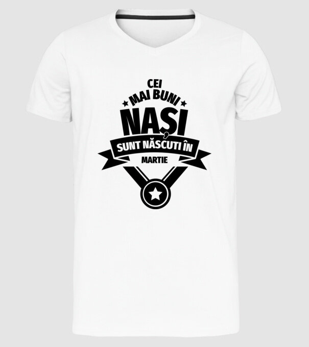 Cei mai buni nași sunt născuți în martie. model alb pe tricou