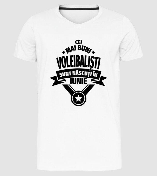 Cei mai buni voleibaliști sunt născuți în Octombrie model alb pe tricou