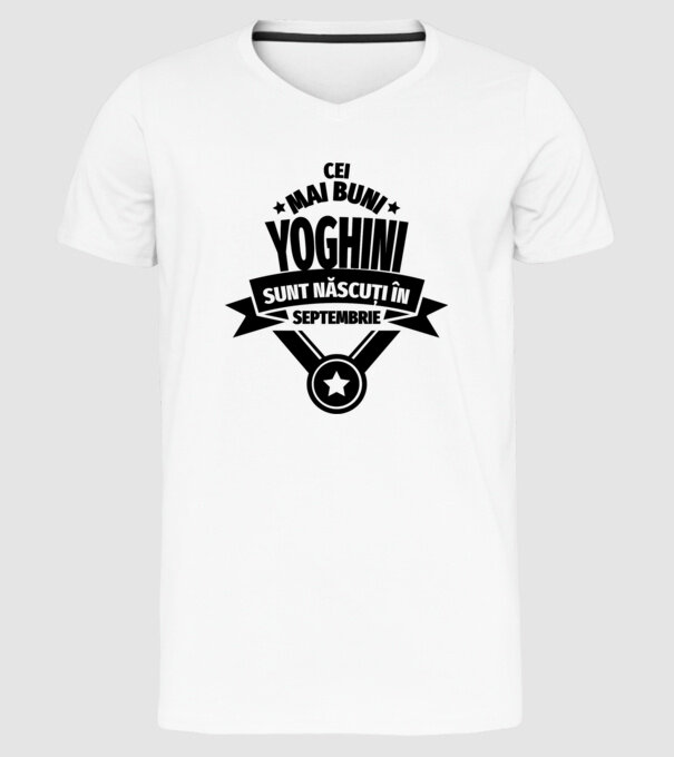 Cei mai buni yoghini sunt născuți în septembrie model alb pe tricou