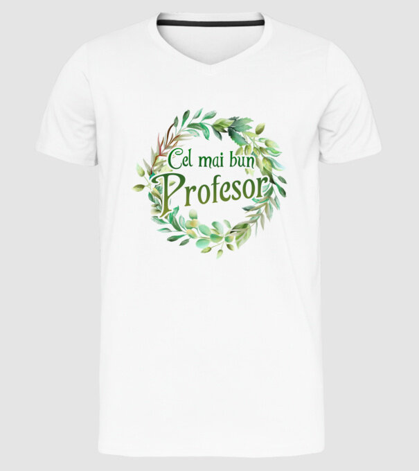 Cel mai bun profesor model alb pe tricou