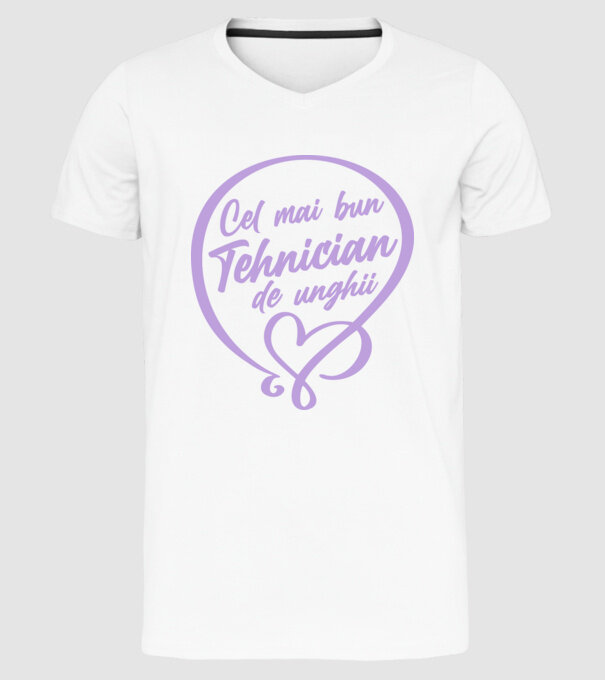 Cel mai bun tehnician de unghii model alb pe tricou
