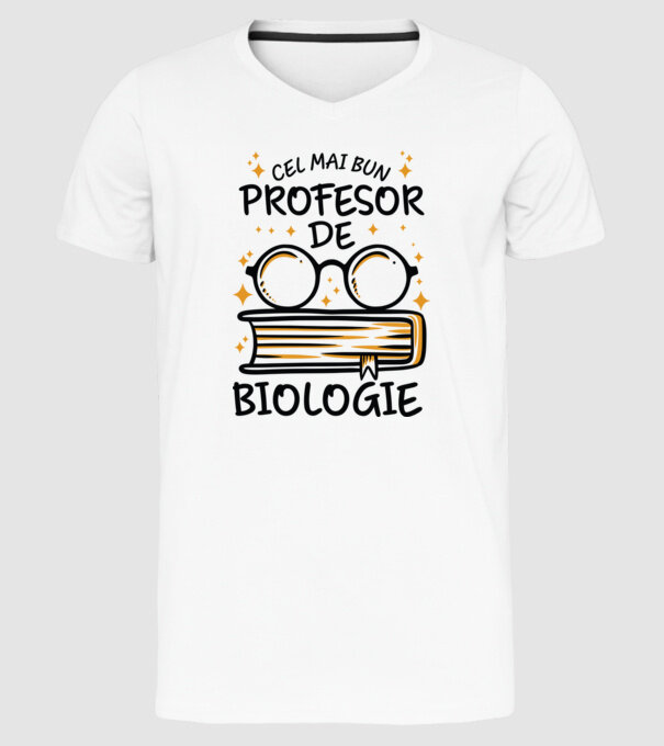 Cel mai profesor biologie model alb pe tricou