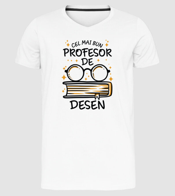 Cel mai profesor de desen model alb pe tricou