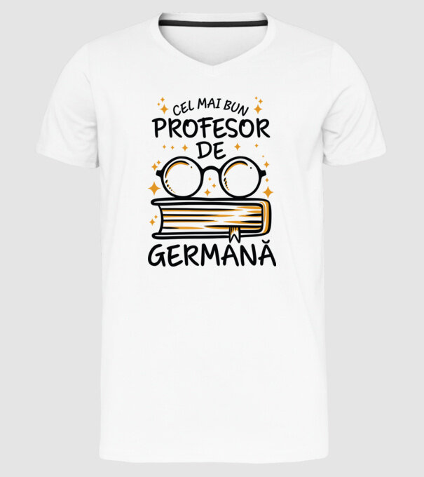 Cel mai profesor germană model alb pe tricou
