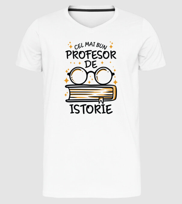 Cel mai profesor istorie model alb pe tricou