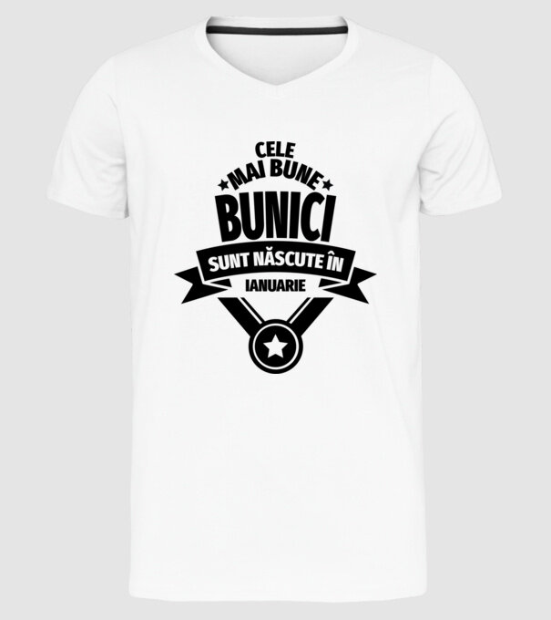 Cele mai bune bunici sunt născute în ianuarie. model alb pe tricou