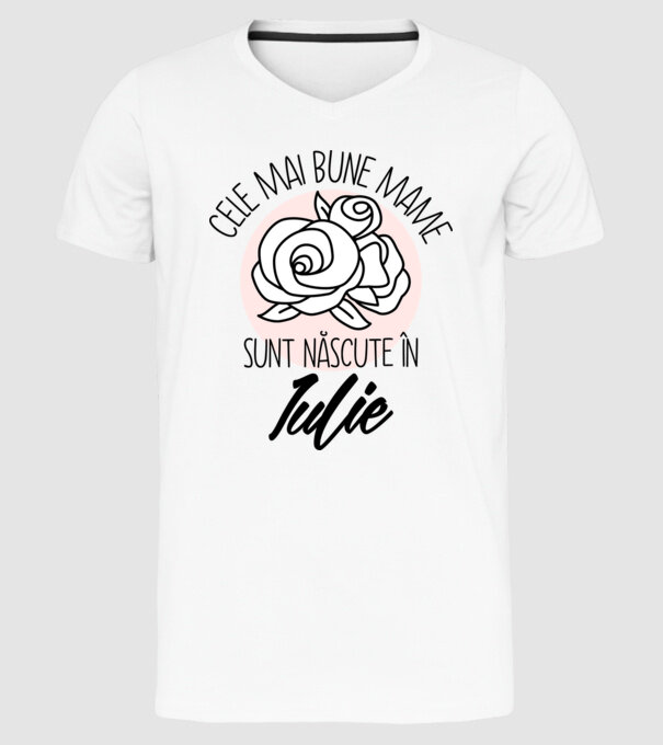 Cele mai bune mame sunt născute în Iulie model alb pe tricou