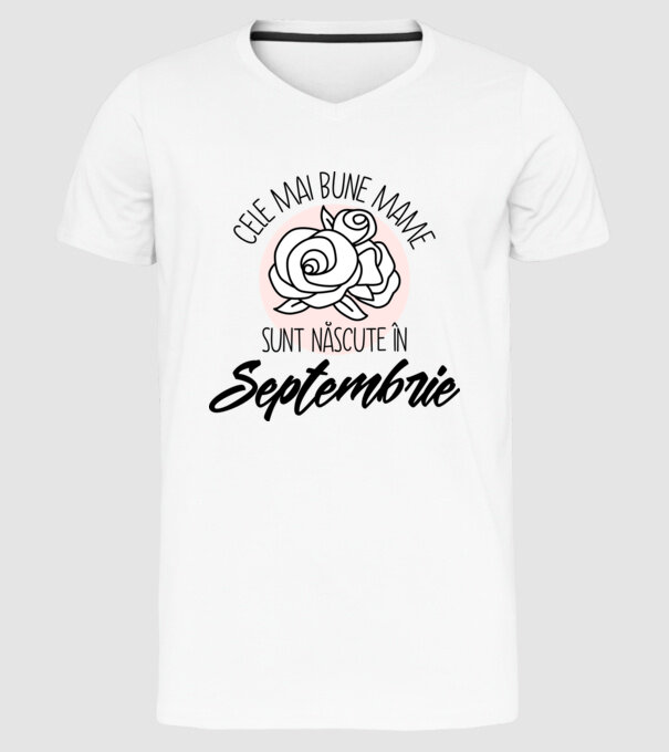 Cele mai bune mame sunt născute Septembrie model alb pe tricou