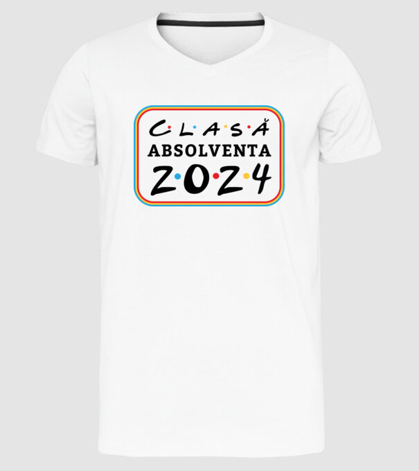 Clasă absolventă friends model alb pe tricou