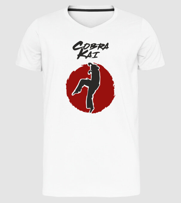 cobra kai larusso model alb pe tricou