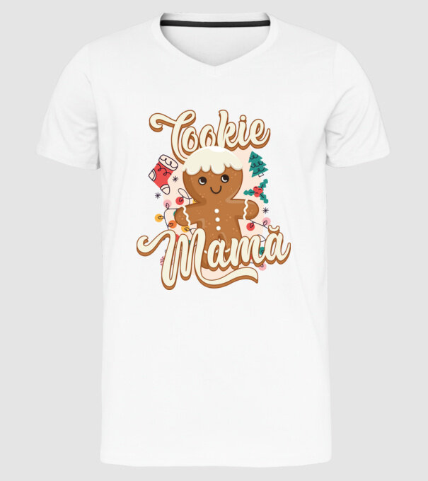 Cookie mamă model alb pe tricou