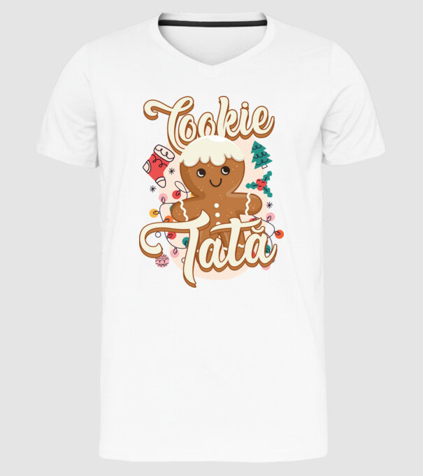 Cookie tată model alb pe tricou
