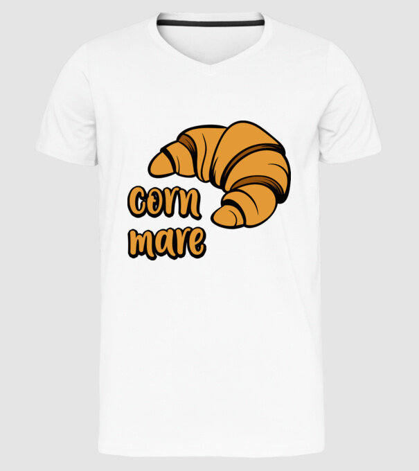 corn mare model alb pe tricou
