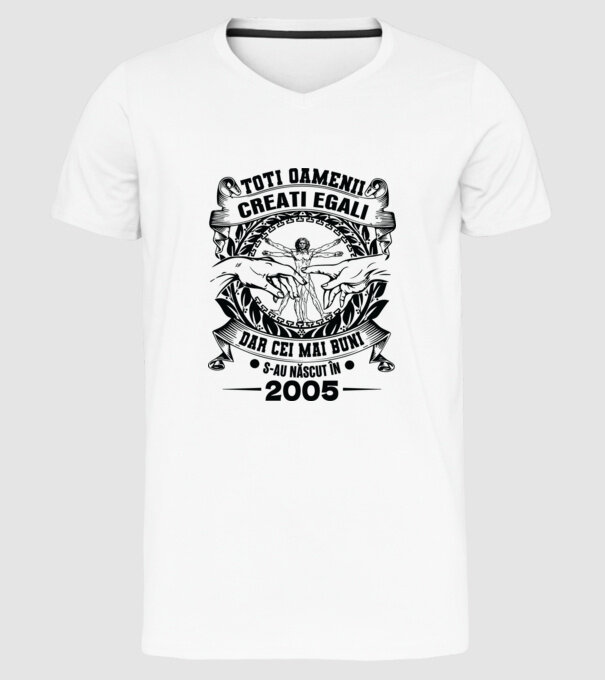 Da Vinci 20 2005 model alb pe tricou