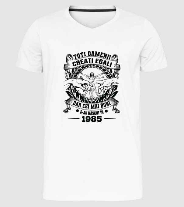 Da Vinci 40 1985 model alb pe tricou
