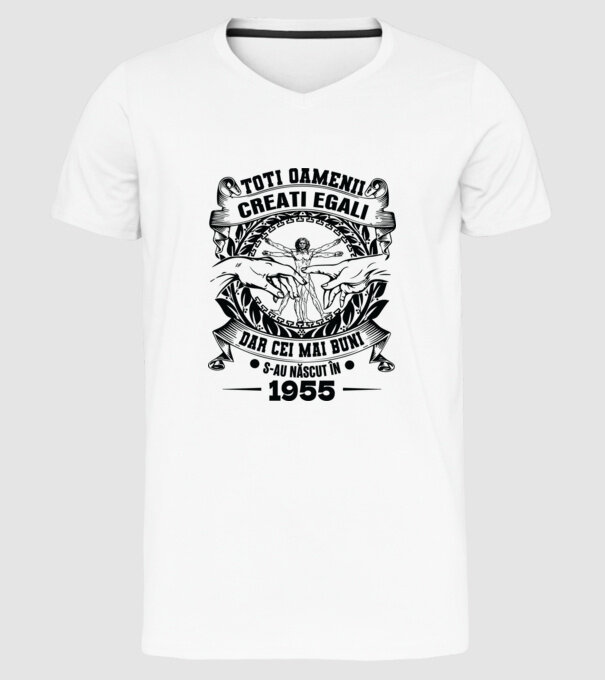 Da Vinci 70 1955 model alb pe tricou