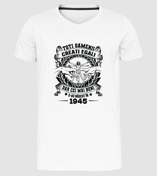 Da Vinci 80 1945 model alb pe tricou