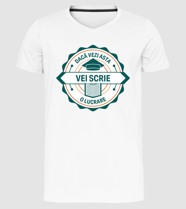 Dacă vezi asta, vei scrie o lucrare model alb pe tricou