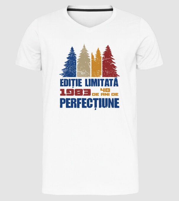 Ediție limitată 1983 - 40 de ani de perfecțiune model alb pe tricou