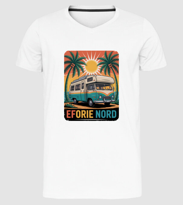 Eforie Nord model alb pe tricou