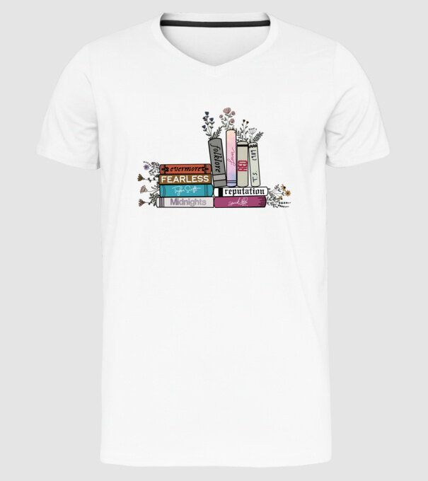 Eras tour books color 2 model alb pe tricou