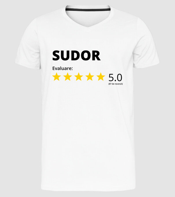 Evaluare - SUDOR model alb pe tricou