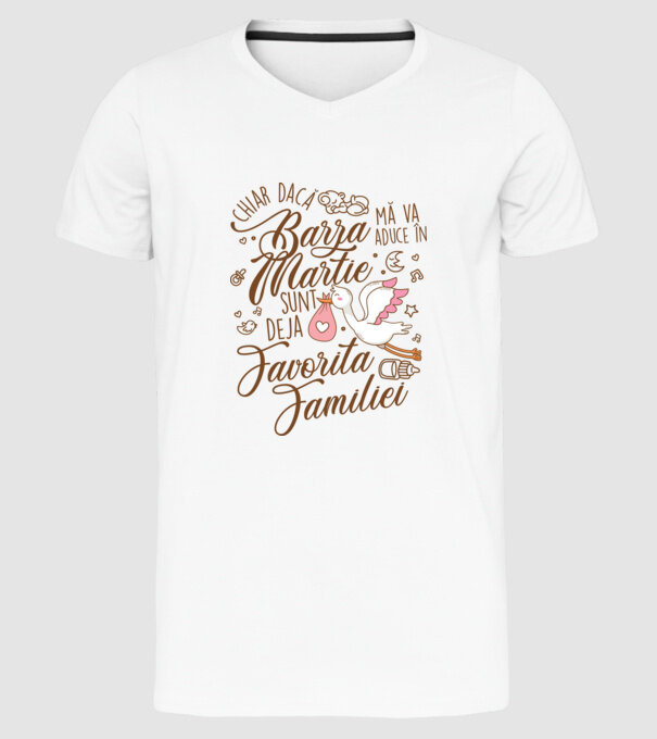 Favorita familiei MARTIE model alb pe tricou