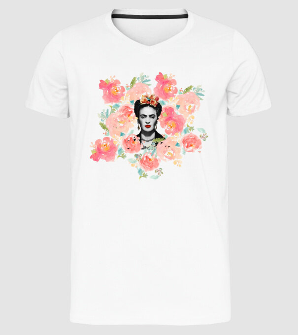 Frida Kahlo 2 model alb pe tricou