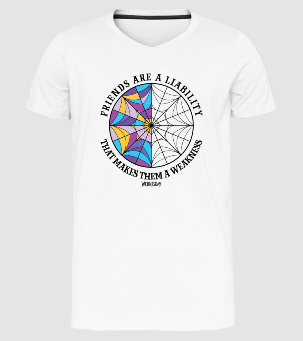 Friends are liability model alb pe tricou