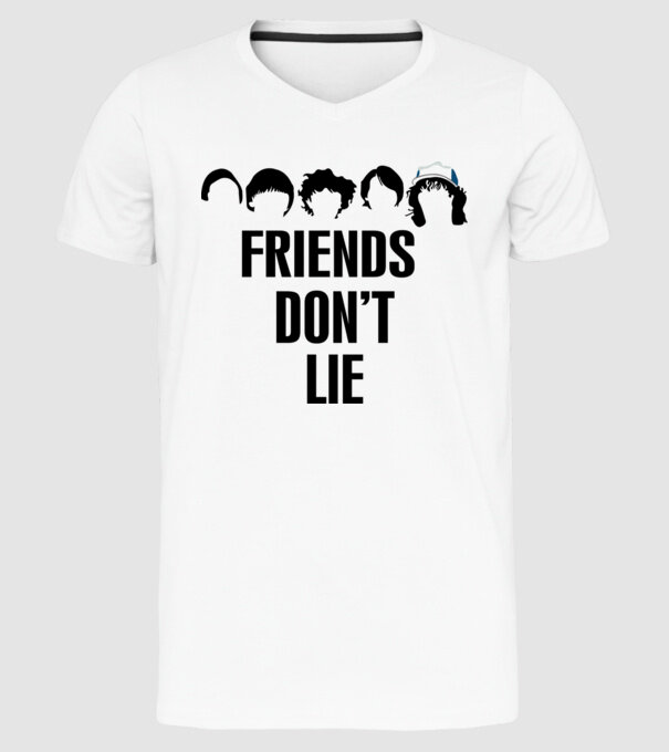 friends dont lie stranger things model alb pe tricou